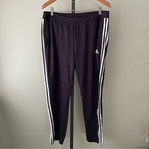 Adidas Aeroready 3 Stripe Track Pants Purple White Mens Size XL